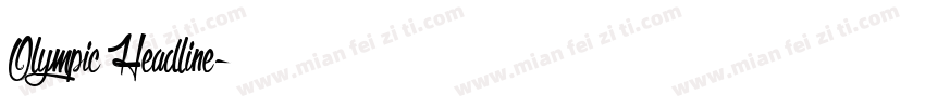Olympic Headline字体转换